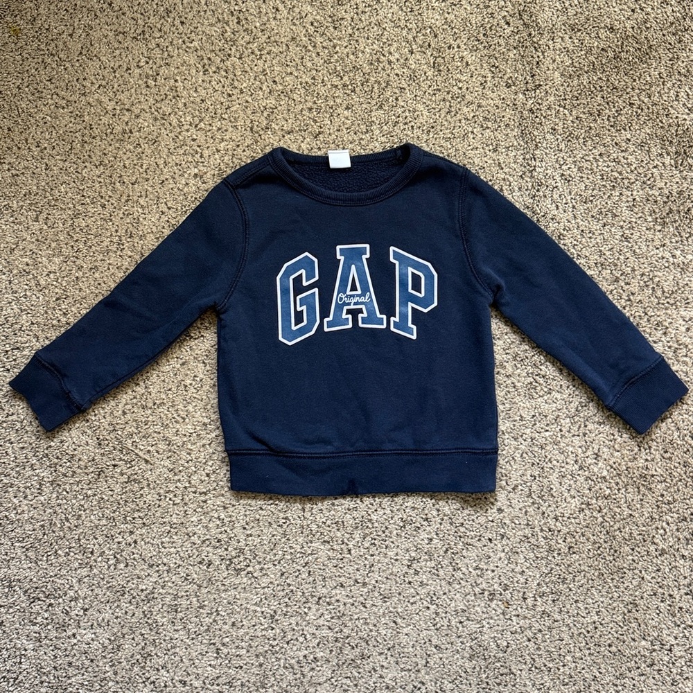GAP Kids Gray and Blue Logo Sweatshirts, Size 3 years